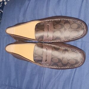 Men's Coach brown loafers sz 13